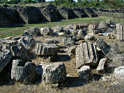 Les vestiges du temple...