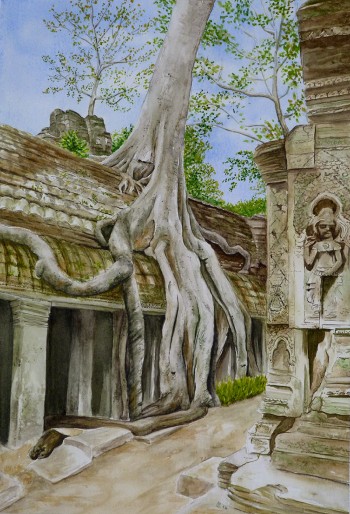 Temple d'Angkor et fromager © LVS2