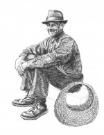 Grand-père et son panier gondole © LVS2